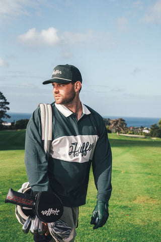 PIQUE RUGBY CREW GOLF GREEN