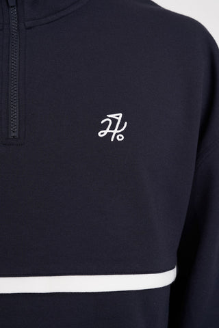 MENS CLUB ¼ ZIP CREW NAVY/CHALK