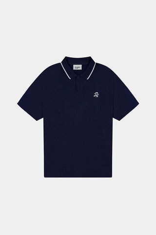 CHECK SS POLO NAVY