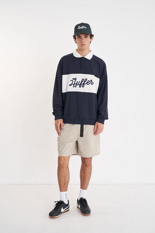 PIQUE RUGBY CREW NAVY/CHALK