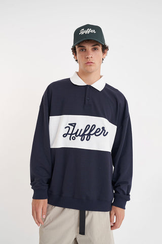 PIQUE RUGBY CREW NAVY/CHALK