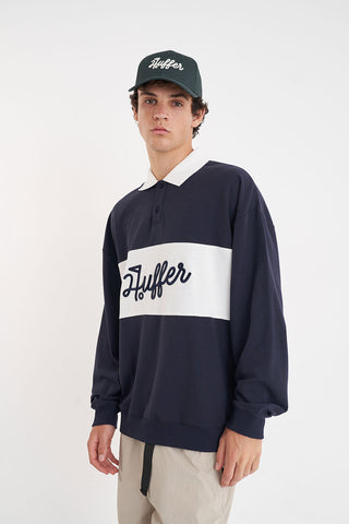 PIQUE RUGBY CREW NAVY/CHALK