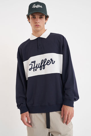 PIQUE RUGBY CREW NAVY/CHALK