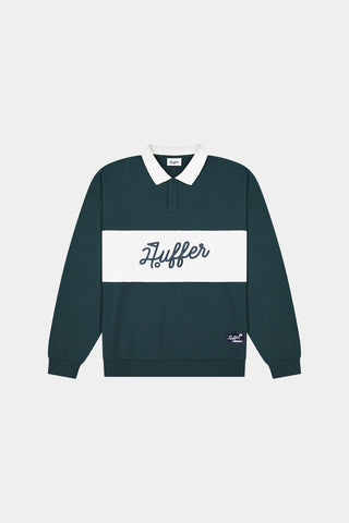 PIQUE RUGBY CREW GOLF GREEN
