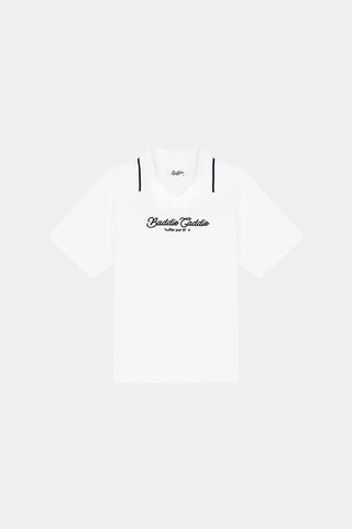 PIQUE SS POLO/BADDIE CHALK