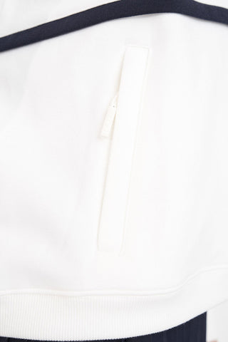 WMNS CLUB ¼ ZIP CREW CHALK/NAVY