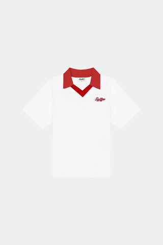 BIRDIE SS POLO CHALK/FLAG RED