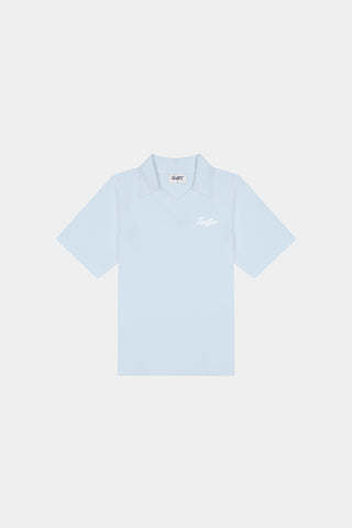 BIRDIE SS POLO ICE BLUE/CHALK