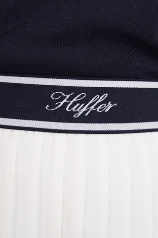 BIRDIE PLEATED GOLF SKORT CHALK/NAVY
