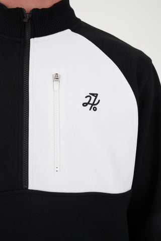 BONDED 1/4 ZIP PULLOVER NAVY/CHALK