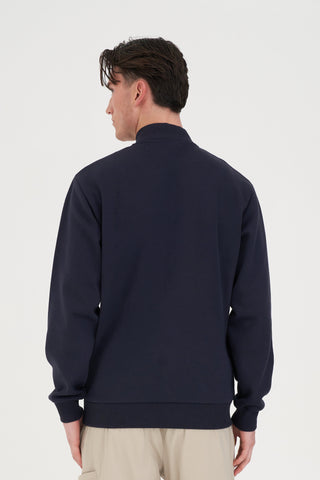 BONDED 1/4 ZIP PULLOVER NAVY/CHALK