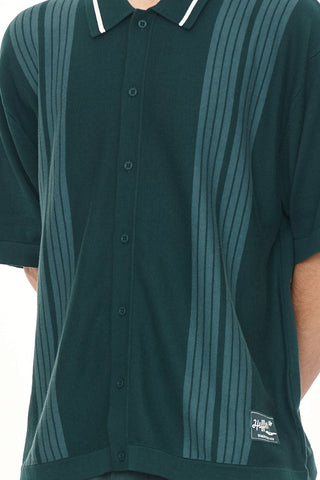MENS KNIT SHIRT GOLF GREEN