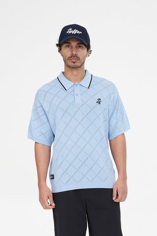 TRUE KNIT POLO ICE BLUE