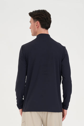 MOCKNECK LS BASELAYER NAVY