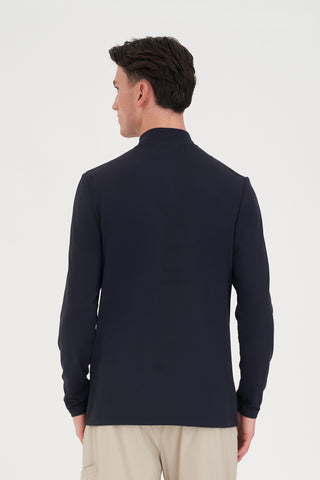 MOCKNECK LS BASELAYER NAVY