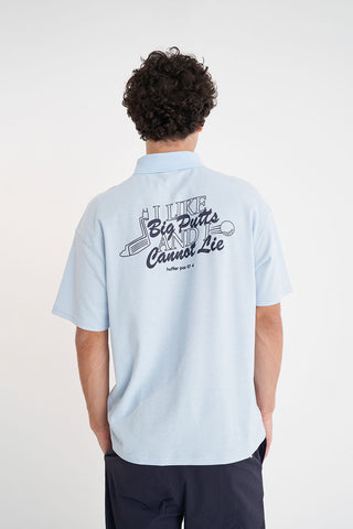 PIQUE SS POLO/CAN'T DENY CLUB BLUE