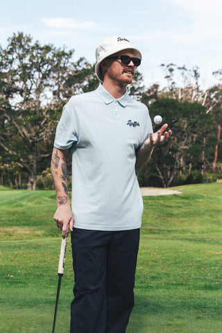 PIQUE SS POLO/CAN'T DENY CLUB BLUE