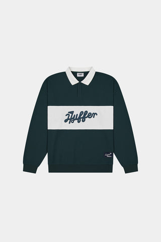 PIQUE RUGBY CREW GOLF GREEN