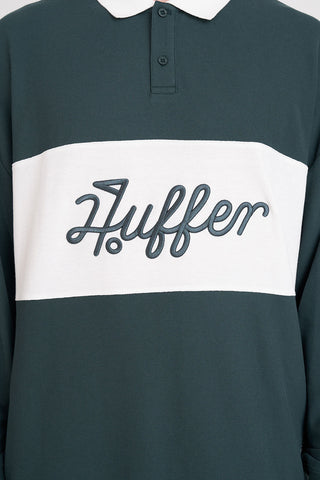PIQUE RUGBY CREW GOLF GREEN