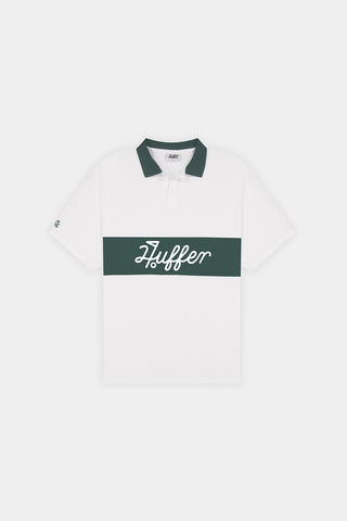 PAR LINE SS POLO CHALK/GOLF GREEN