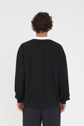 PAR LINE LS POLO BLACK/CHALK