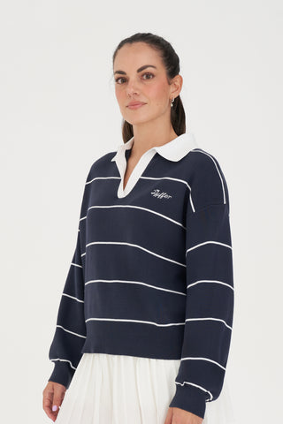 WMNS ACRES KNIT POLO NAVY
