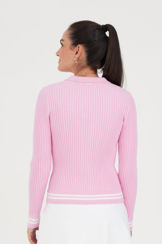 WMNS FIELDS RIB CARDIGAN CAMELLIA