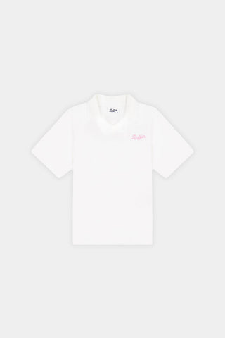 WOMENS BIRDIE SS POLO/PAR 97 CHALK/PETAL