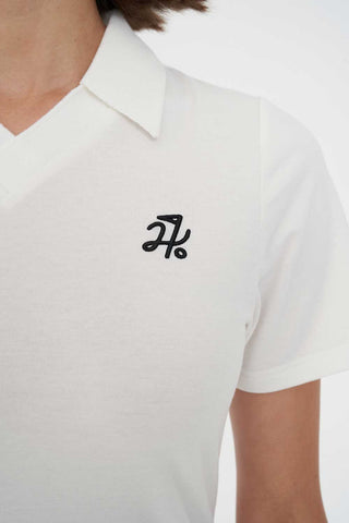 WOMENS TECH BIRDIE SS POLO CHALK