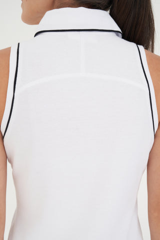 IVY SLEEVELESS POLO WHITE