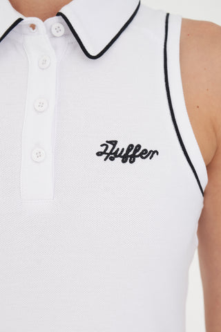 IVY SLEEVELESS POLO WHITE