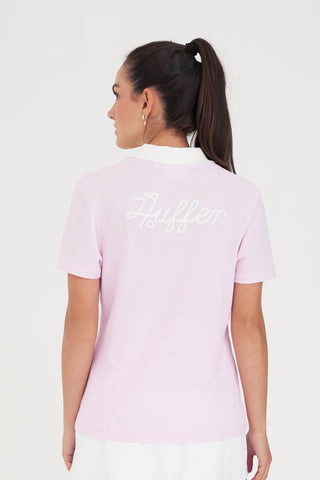 WMNS BIRDIE POLO CAMELLIA/WHITE